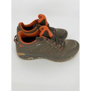 Ascend Mens eVent Waterproof Hiking Shoes Brown Orange Vibram Sole Low Top 9M